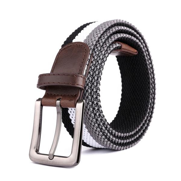 Canvas Woven Braided Fabric Belt Colorful 3.5cm Clip Buckles