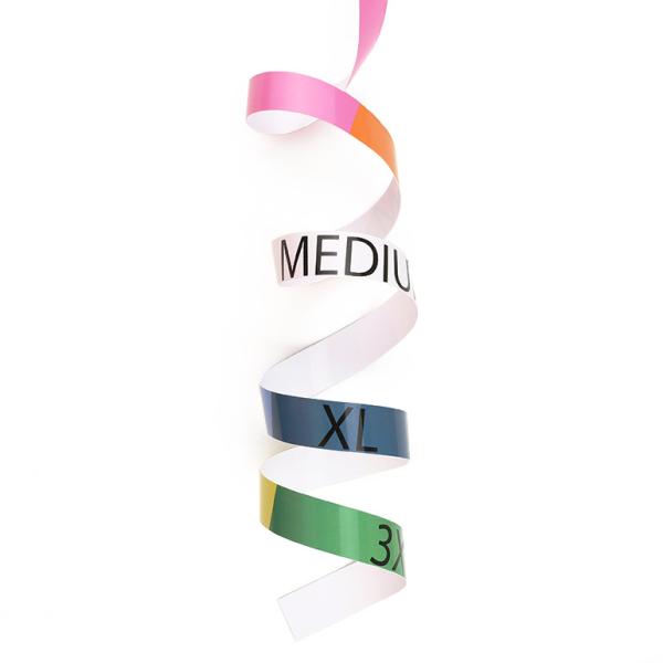Full Color Printing Synthetic Paper Measuring Tape Disposable 1.5m × 2cm Size