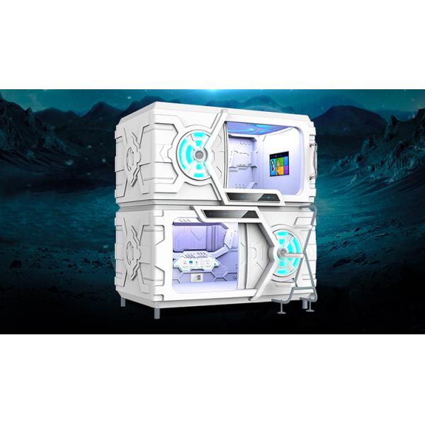 Pink Safe Space Capsule Bed Double - Deck Intelligent LED Light