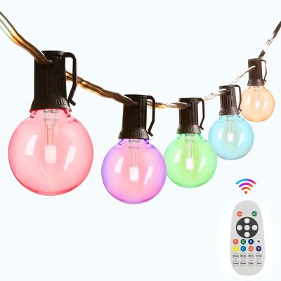 G40 de controle remoto 100ft 50 luzes da corda dos soquetes Ip44 Dimmable