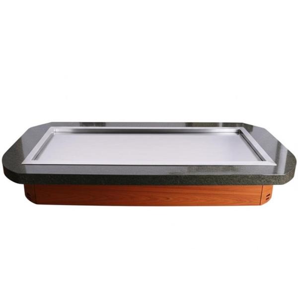 Table de gril teppanyaki en forme d'arc personnalisable avec évacuation de fumée