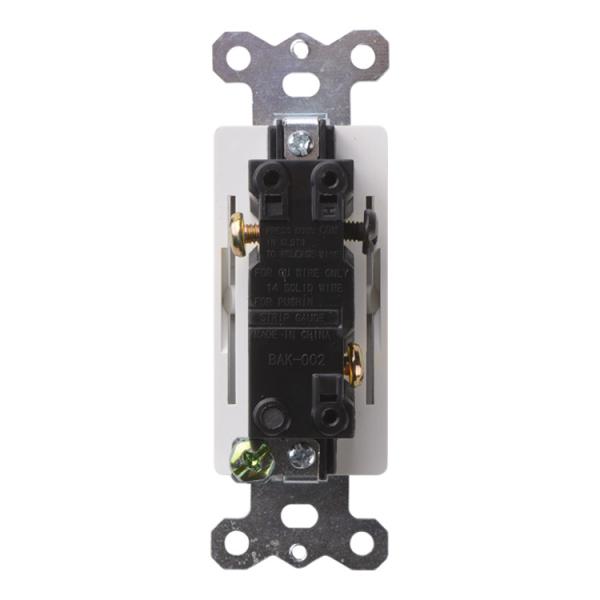Single Pole Decora Rocker Switch Wall Mounted Standard Grouding 120V