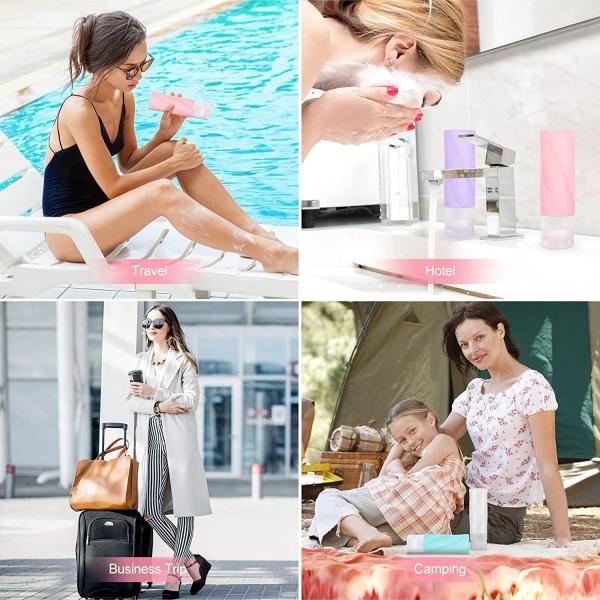 Forme de tresse en silicone, toilettes de voyage, kit de bouteilles réutilisable 90 ml