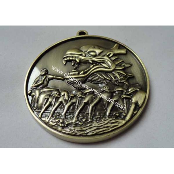 Custom Zinc Alloy / Pewter / Dragon / Brass Boat 3D Die Cast Medals for Souvenir Gift