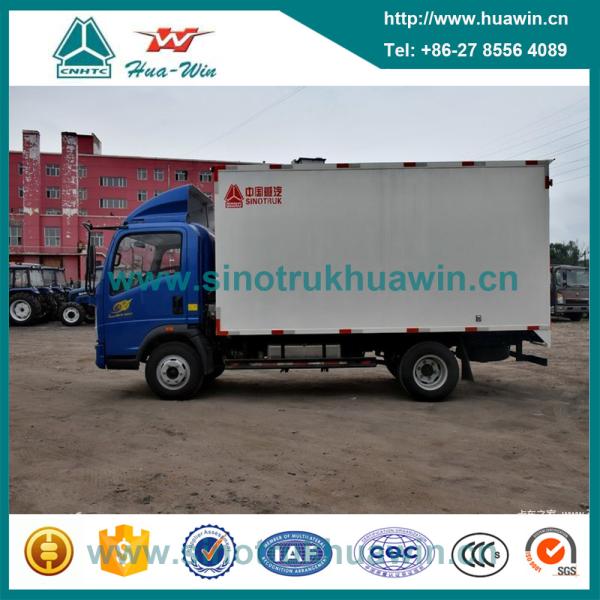 Sinotruk 4x2 Howo Utility Vans Cargo Truck for sale 3~5 tons
