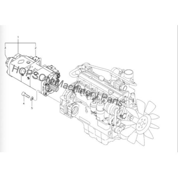 Excavatrice Hydraulic Pump K5V80DTP 14531859 de Doosan pour DX150 rouge
