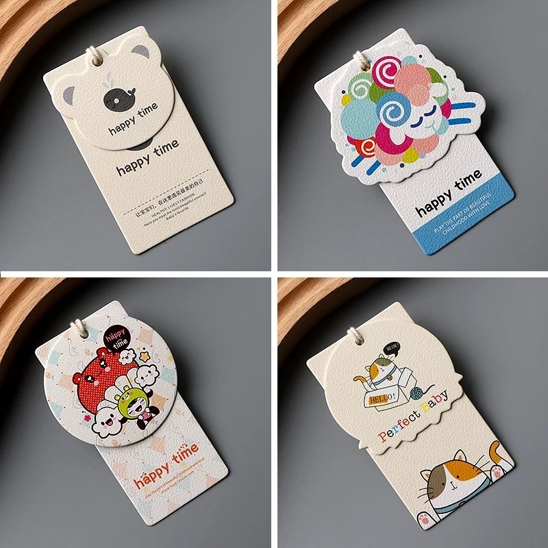 Double Layer Cartoon Hang Tags With String For Kids Clothing And Toys