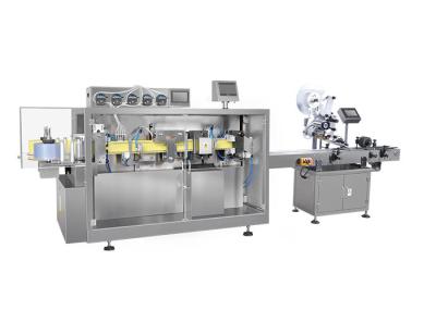 Oral Liquid Filling And Sealing Machine With PM-100 Bottle Labeling Machine
