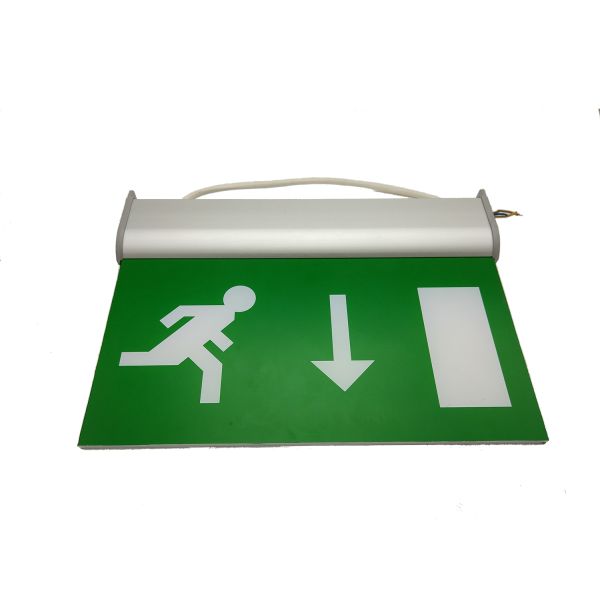 Rechargeable Double Sided LED Emergency Exit Sign with 3 Hours Emergency Time and Wall Surface Mounted Installation
