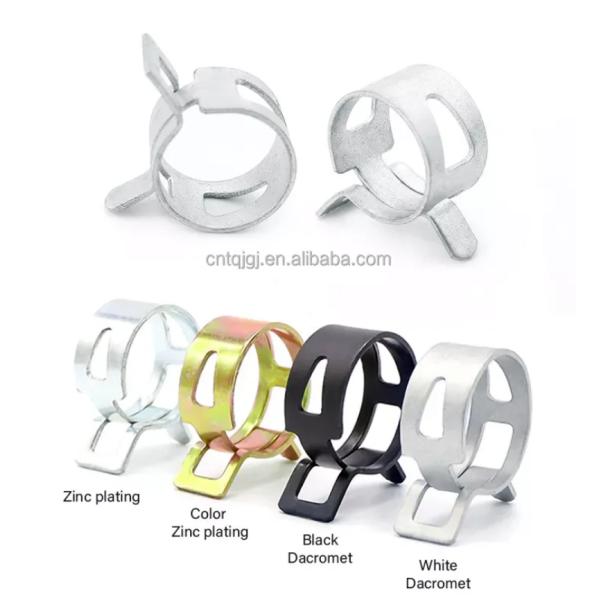 6-15mm Heavy Duty Clamp Spring Band Type Fuel Vacuum Hose Silicone Pipe Tube Clip Zinc Plated Clamps for Heavy Industry