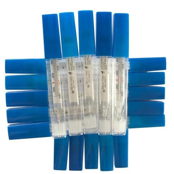 Customized Support CE Approved Mercury Free Glass Clinical Oral Armpit Medical Fever Thermometer for Baby and Adult