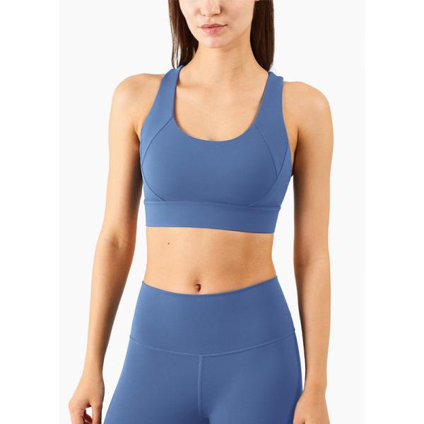 4 Colors Cross Back Padded Sexy Yoga Sports Bra Women Breathable Four Way Stretch