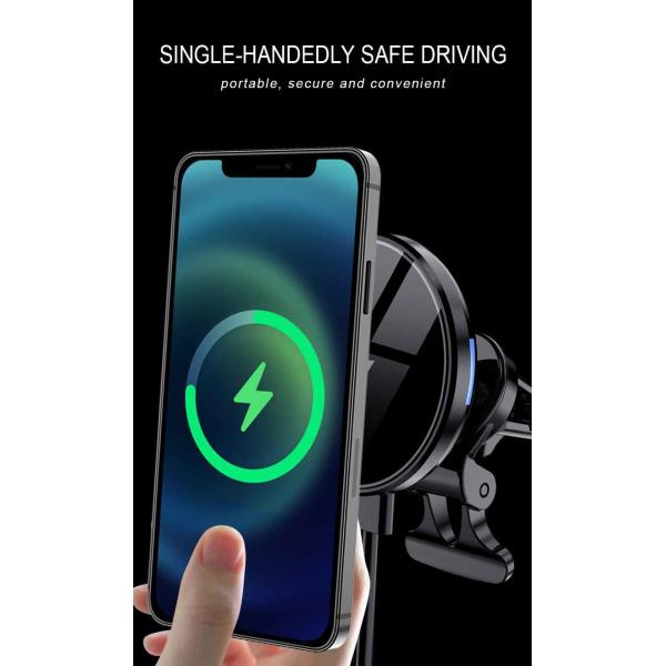 Magnetic 15W 5W Car Mount Wireless Charger Air Vent For IPhone 12