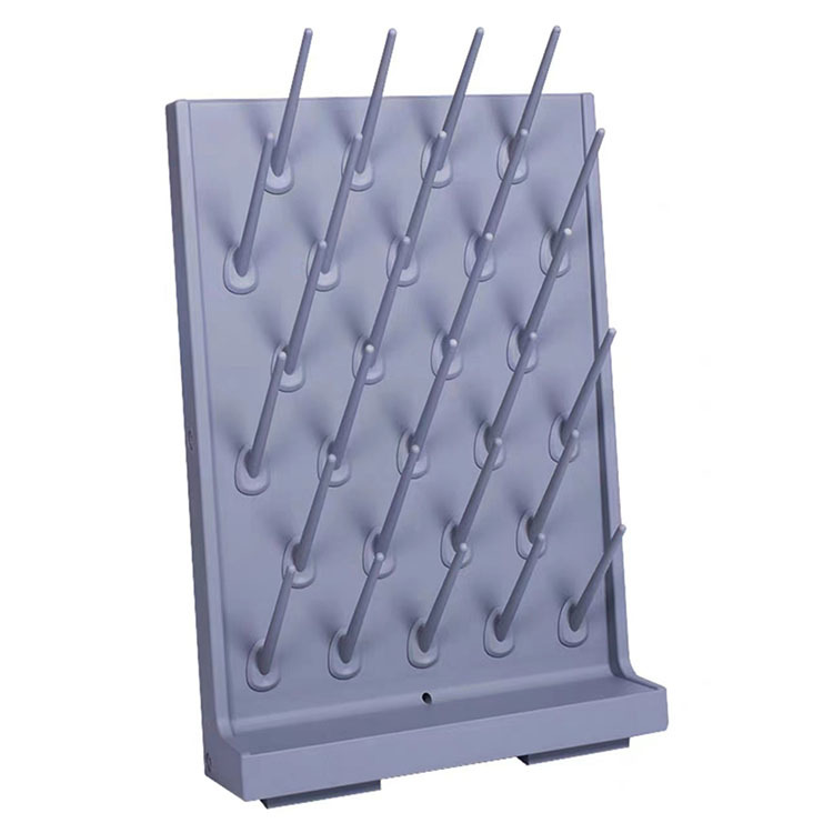 27 Pegs Lab Pegboard Drying Rack Wall Mounted Lab Glassware Drying Rack