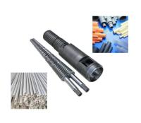 Baril jumeau conique de vis pour l'extrudeuse de canalisation de PVC 80/156 65/132 55/110 50/105