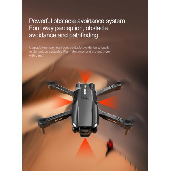 2024 D3 Air Drone LED Light 360-degree Tumbling Headless Mode Optical Flow Positioning Foldable RC Drone for Beginners