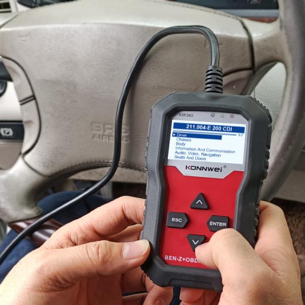 Full System ABS OBD2 Car Diagnostic Scanner Konnwei KW360 For Mercedes Benz