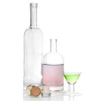 Bouteilles de vodka à base lourde de 12 oz préparées pour des bouteilles de liqueur de verre de Bordeaux claires de 750 ml