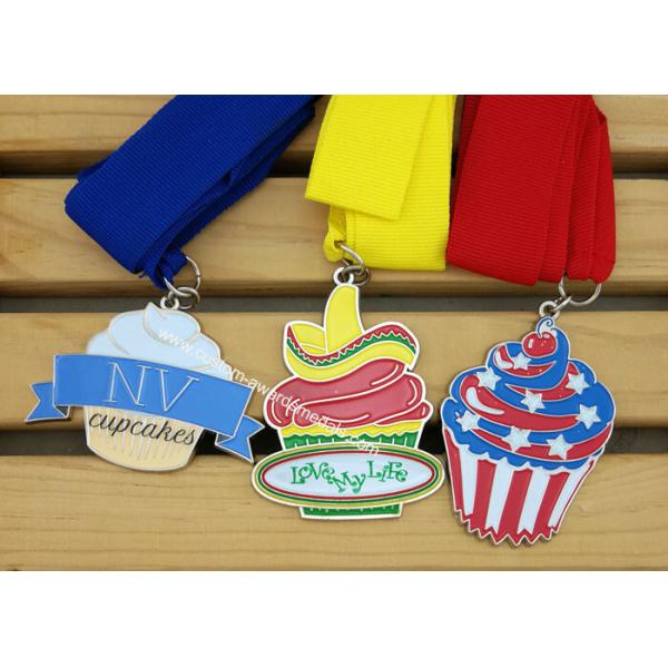 2 Sides Logo Neck Ribbon Medals For Sports  ,  Army Service Medal
