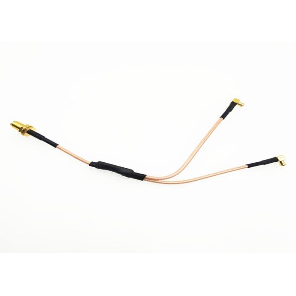 bulkhead sma female to right angle mcx male connector split rf rg316 pigtail cable