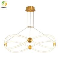 Arte de alumínio geométrica do pendente moderno nórdico do diodo emissor de luz do candelabro
