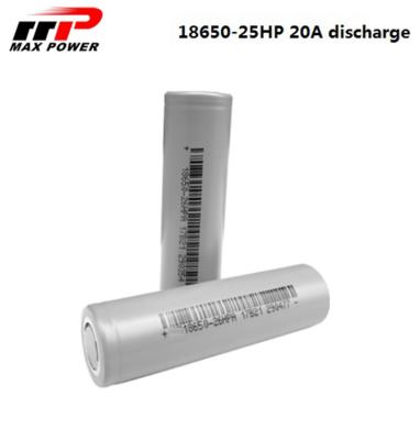 25HP 2450mAh Lithium Ion Rechargeable Batteries 18650 Li ion Cell