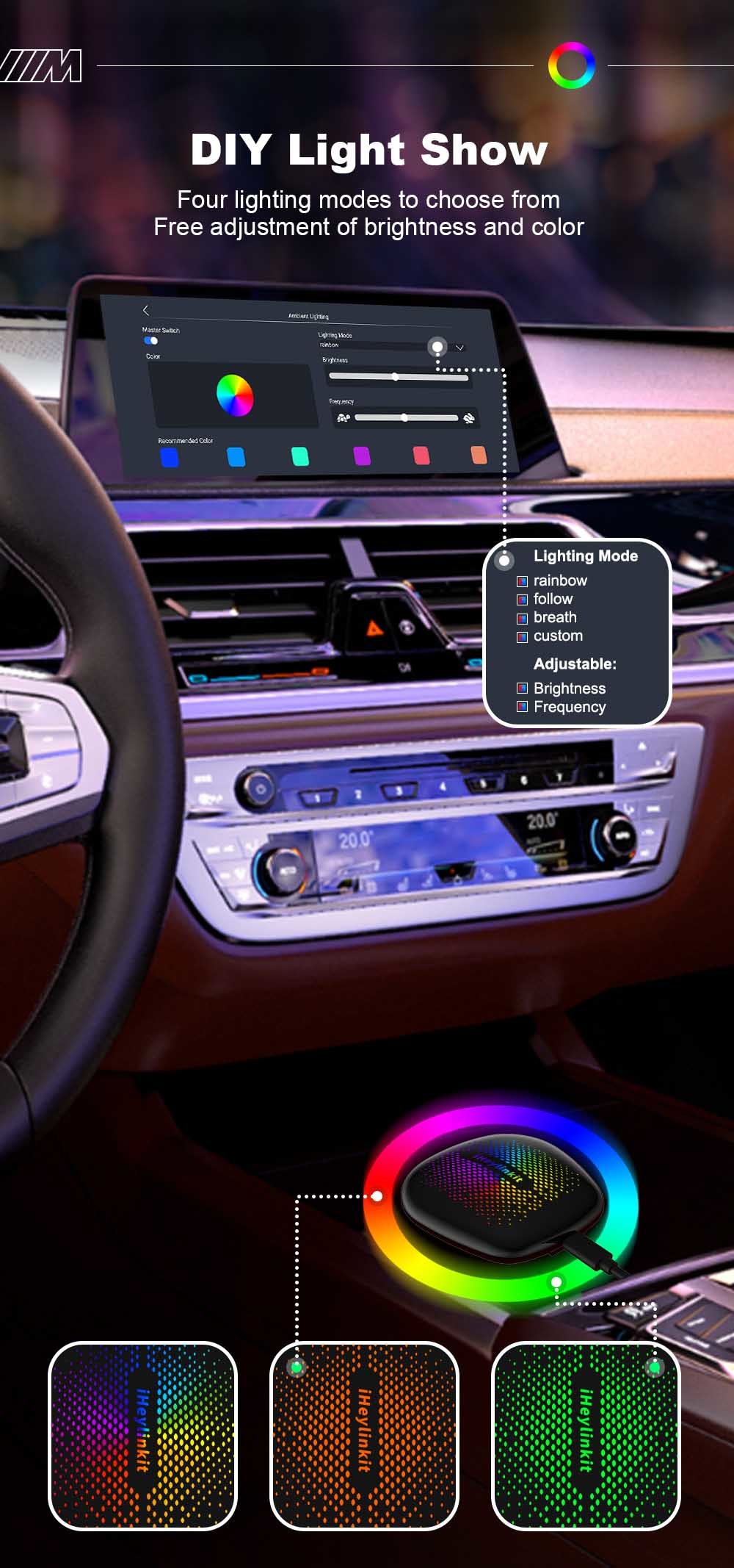 Universal Entertainment Android Carplay Ai Box For BMW Back Seat Auto