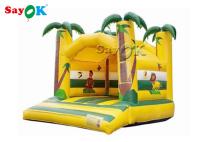 Do amarelo animal do tema da selva castelo Bouncy inflável com impressão de Digitas
