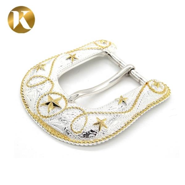 Decoration 2 Color Plate Belt Buckles Leisure Style High Durability For Man