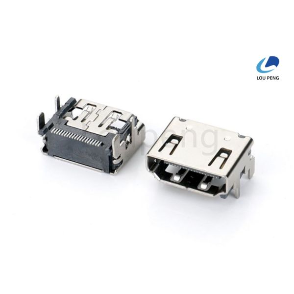 55°C To 85°C HDMI Connector Offering Insulation Resistance 100 Mega Ohms Min And Aluminum Foil Braided Shield Ensuring Signal Transfer