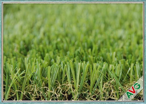 PE Yarn Commercial Outdoor Artificial Grass Non - infill Need For Outdoor Landscape