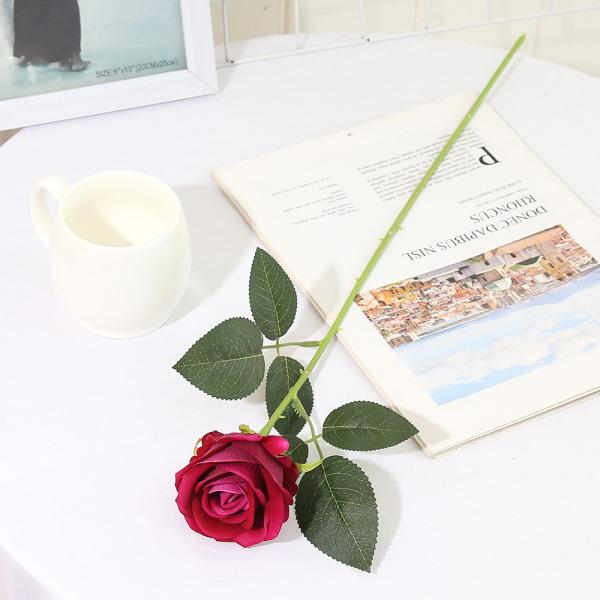 Lifelike Real Rose Artificial Flowers for Home Party Restaurant Bar Hotel Wedding Silk