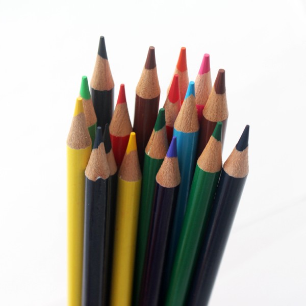 Factory direct 7 inch 12 pcs HEX paper tube kids high quality soft wood color pencils