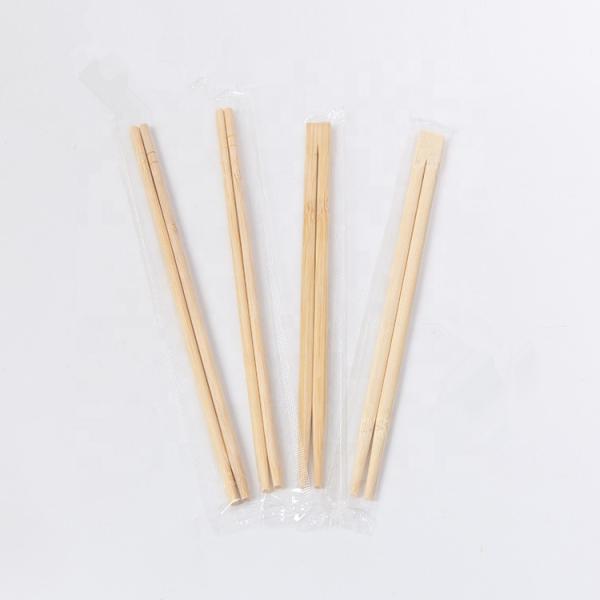 Square Natural Mao Bamboo disposable Chopsticks With Plastic Sleeve