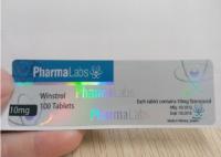 Frasco de comprimidos Etiquetas de frasco Material de laser Forma quadrada para comprimido de 50 mg