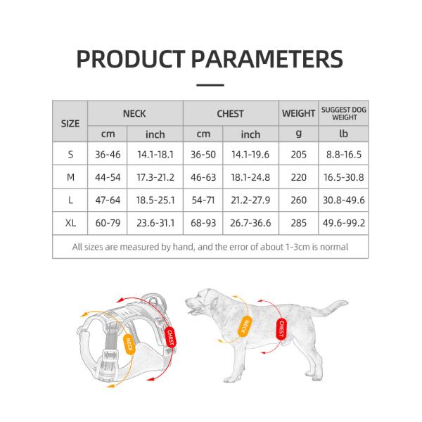 Pet Anti breakaway Harness Reflective Multifunctional Anti Lost Harness For Large Dog