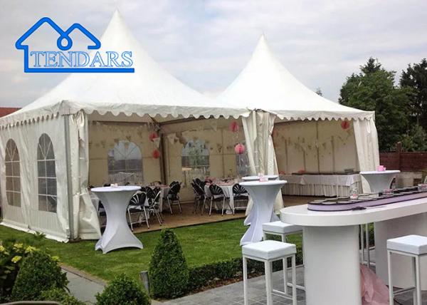 Tenda exterior de telhado branco Pagoda Marquee com decoração OEM ODM Pagoda Tenda Custo