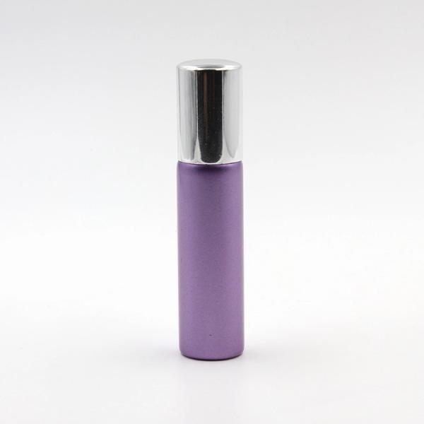 ‌Портативные блестящие металлические роликовые шарики для эфирного масла лаванды, фиолетовый кристалл, роликовые флаконы для духов‌