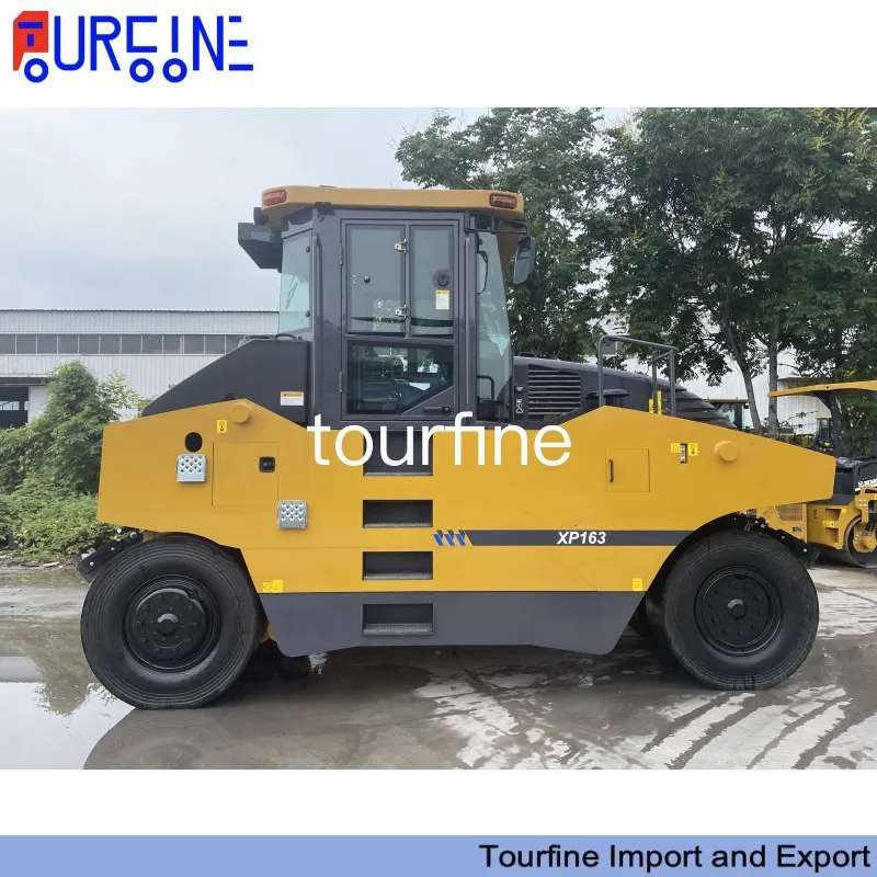 XP163 16 Ton Pneumatic Tire Road Roller Road Construction Equipment With Yuchai Engine