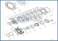 198-15-29280 chargeur KOMATSU de Ring For Transmission Bulldozer Wheel de joint de 1981529280 boîtes de vitesse