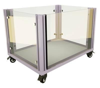 Heavy Duty Metal Pet Cage With 4 Wheels Latch Locking Mechanism Easy Assembly