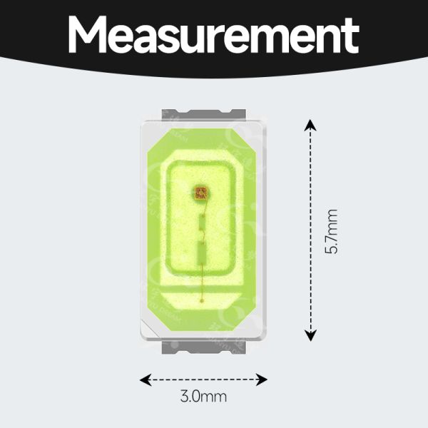 5730 Green LED Chip 0.5W 520-525nm 35-45LM 3.0-3.2V SMD Diode for Decoration Signage and Commercial Lighting
