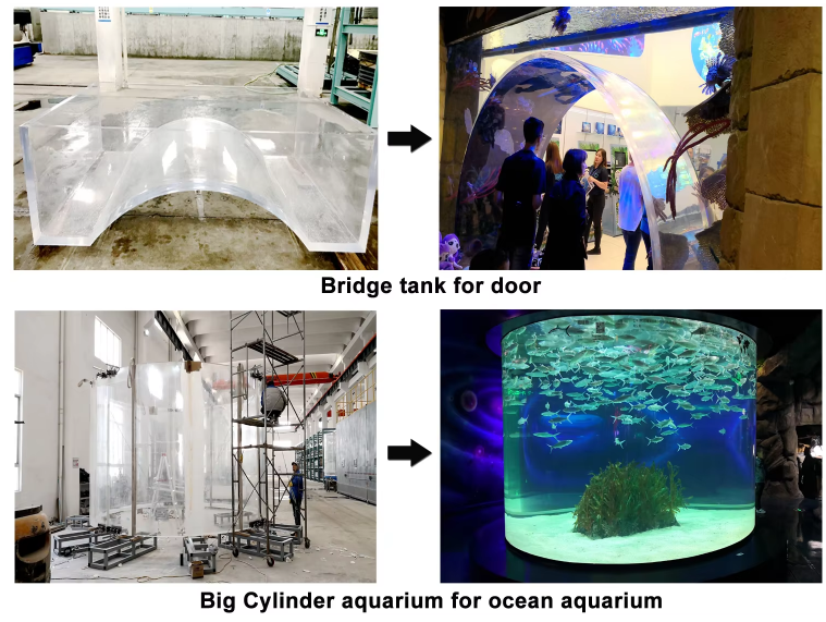 Aquarium Project Construction Large Fish tank Custom Manufacturers Aquarium Super Large Acrylic Fish tank Customized