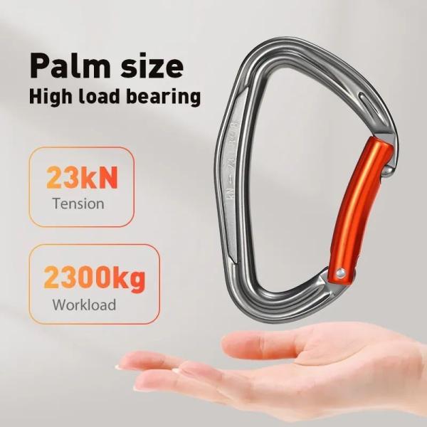 Performance 22-24 KN Carabiner Hook 7075 Carabiner de aluminio Seguridad de escalada Snap Hook