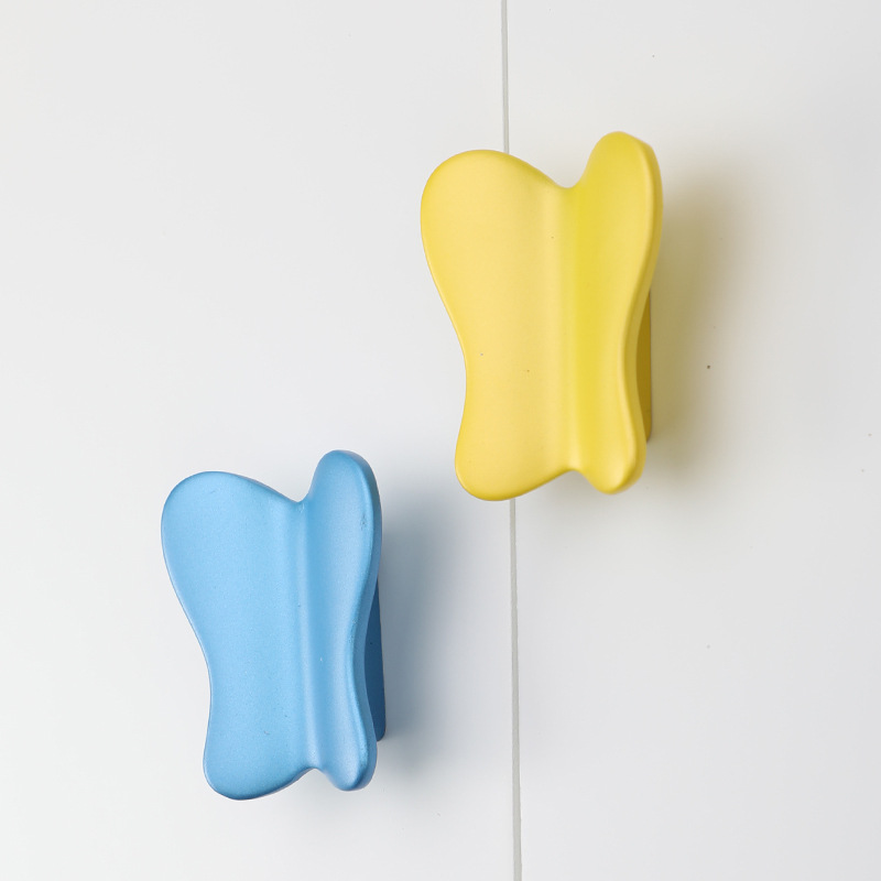 XINJUN Coloful butterfly Knobs Children Room Drawer Handles Knobs for Furniture