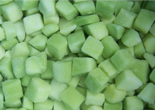 Green / Orange IQF Individually Quick Freezing Fresh Honeydew Dice / Ball