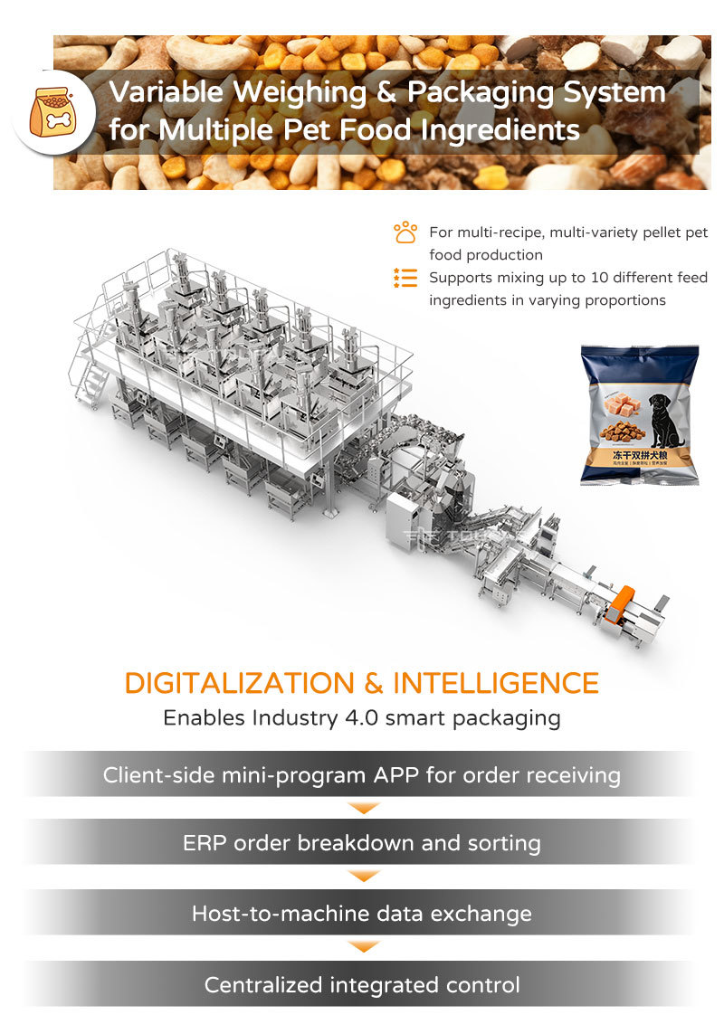 Automatic Doy Pouch Packing Machine Matching Linear Weigher for Senior Pet Dry Feed Granular Material