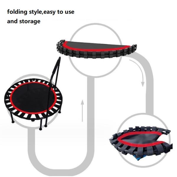 ABS Hexagonal Trampoline with Handle Bar Improve Your Flexibility and Coordination