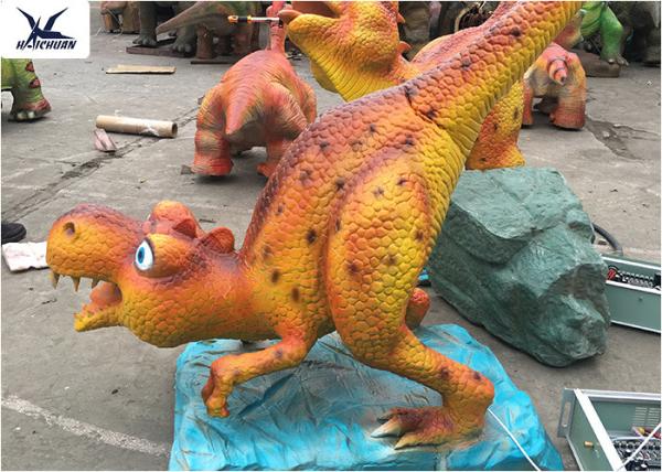 Animatronic Cartoon Realistic Dinosaur Models 2 Meters Long For Children Park Decoration