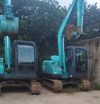 Máquinas escavadoras usadas 7.5t pequenas do kobelco da segunda mão da máquina escavadora de SK75 Kobelco